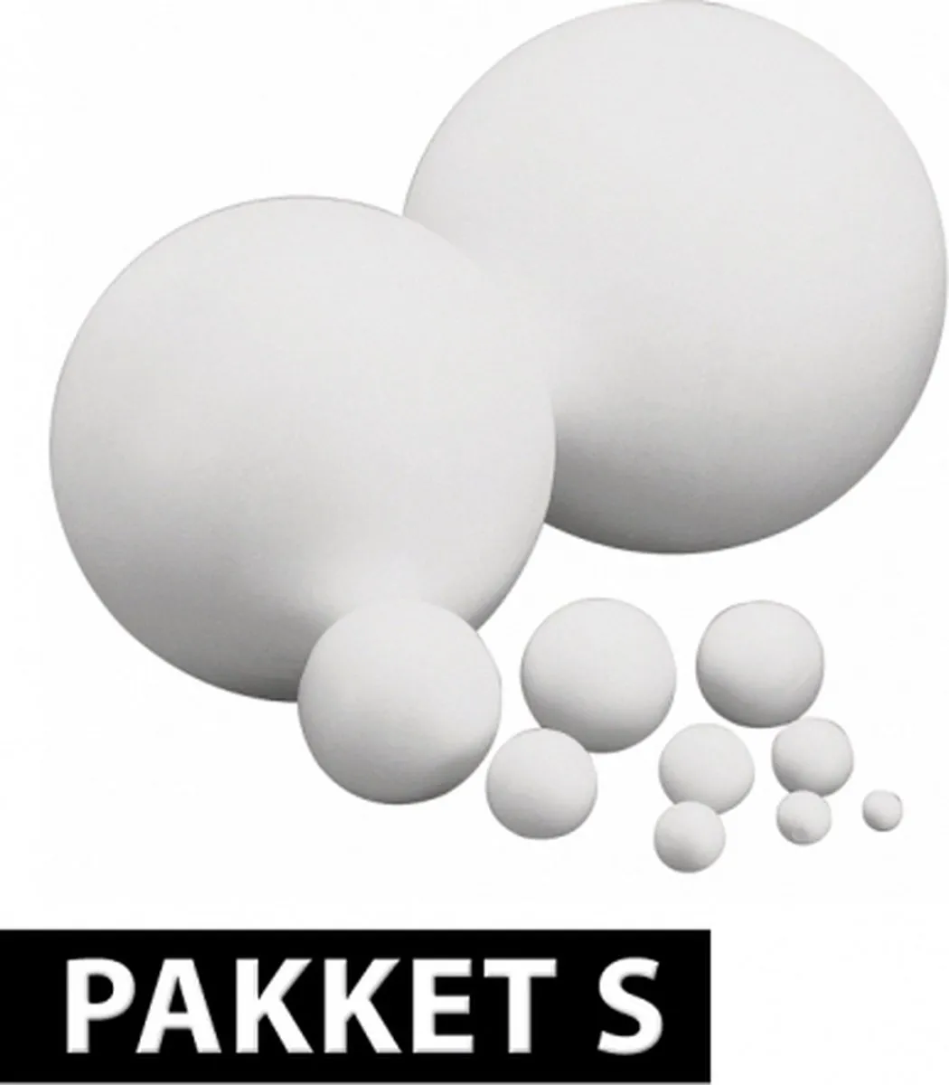 Rayher Piepschuim Bollen Knutselpakket - 5 Stuks Wit