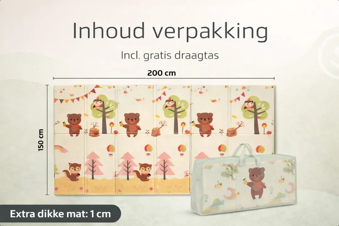 Jack Favorite Toys Speelmat 150x200cm - Extra Dik - Boerderijdieren & Olifantenpret