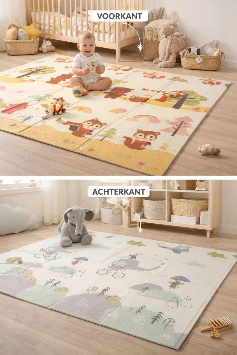 Jack Favorite Toys Speelmat 150x200cm - Extra Dik - Boerderijdieren & Olifantenpret