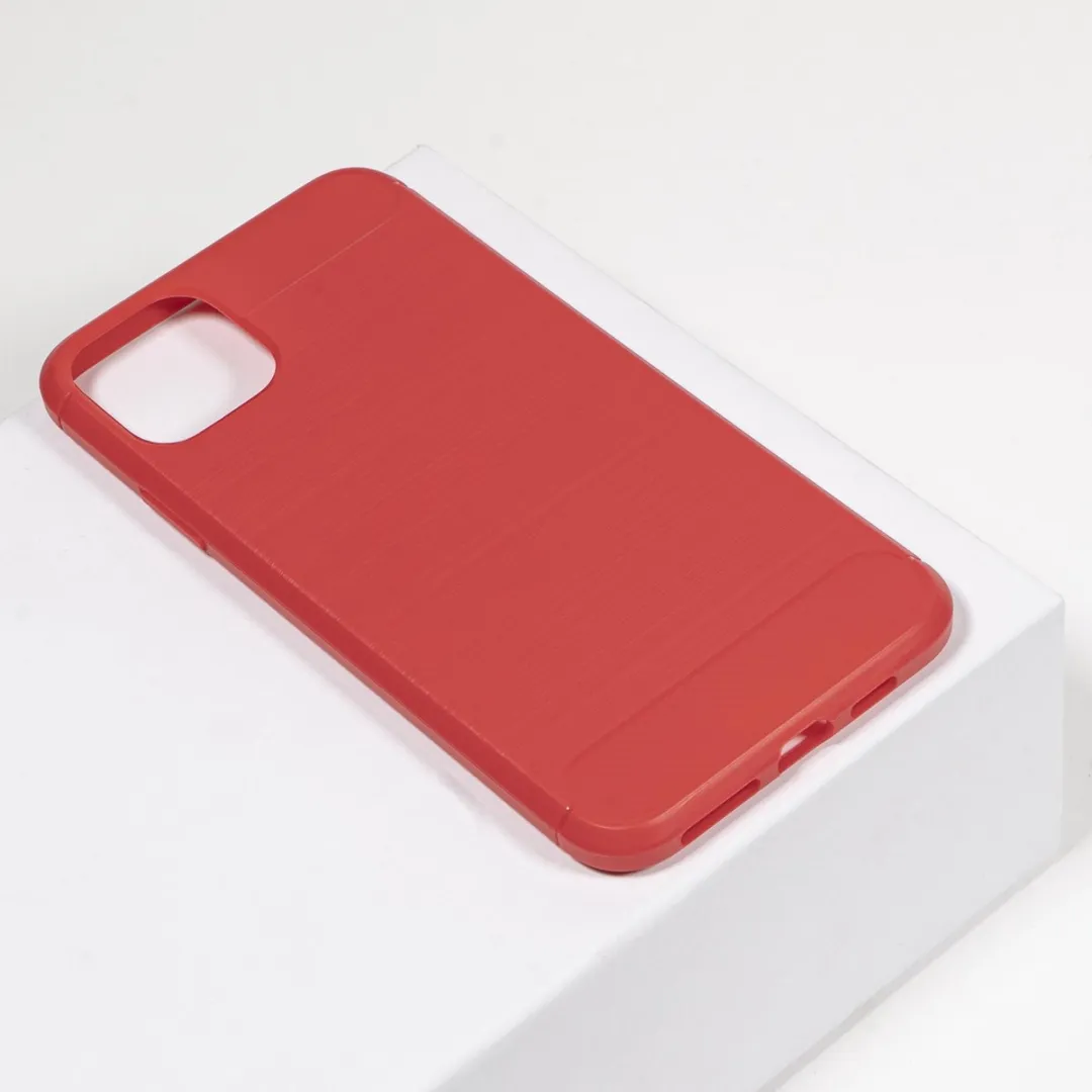 BMAX Carbon iPhone 11 Pro Hoesje - Rood