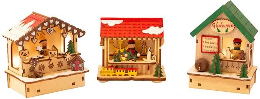 Small Foot Kerstmarkt Decoratie met Lampjes
