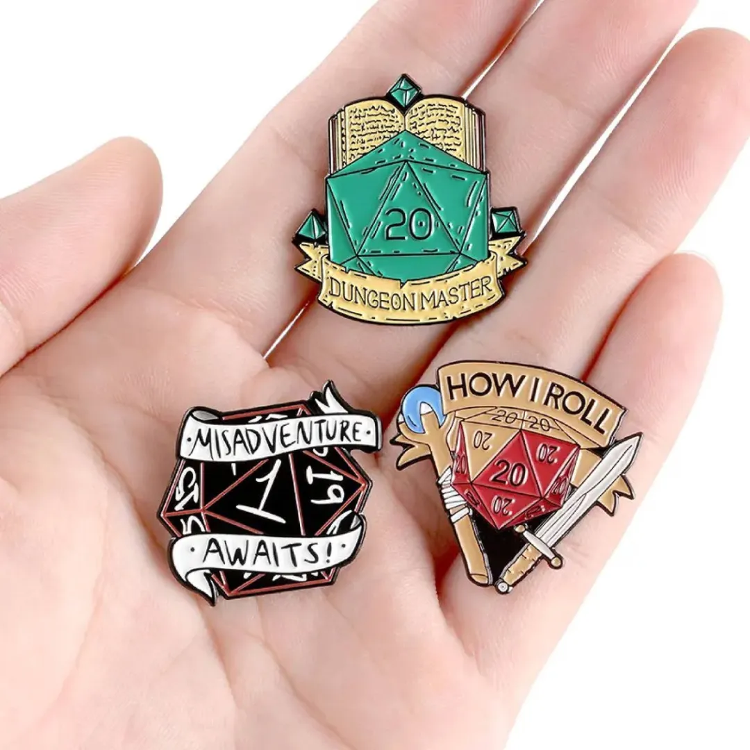 Lapi Toys Dungeons & Dragons Pin - Metaal - Zwart/Rood/Wit