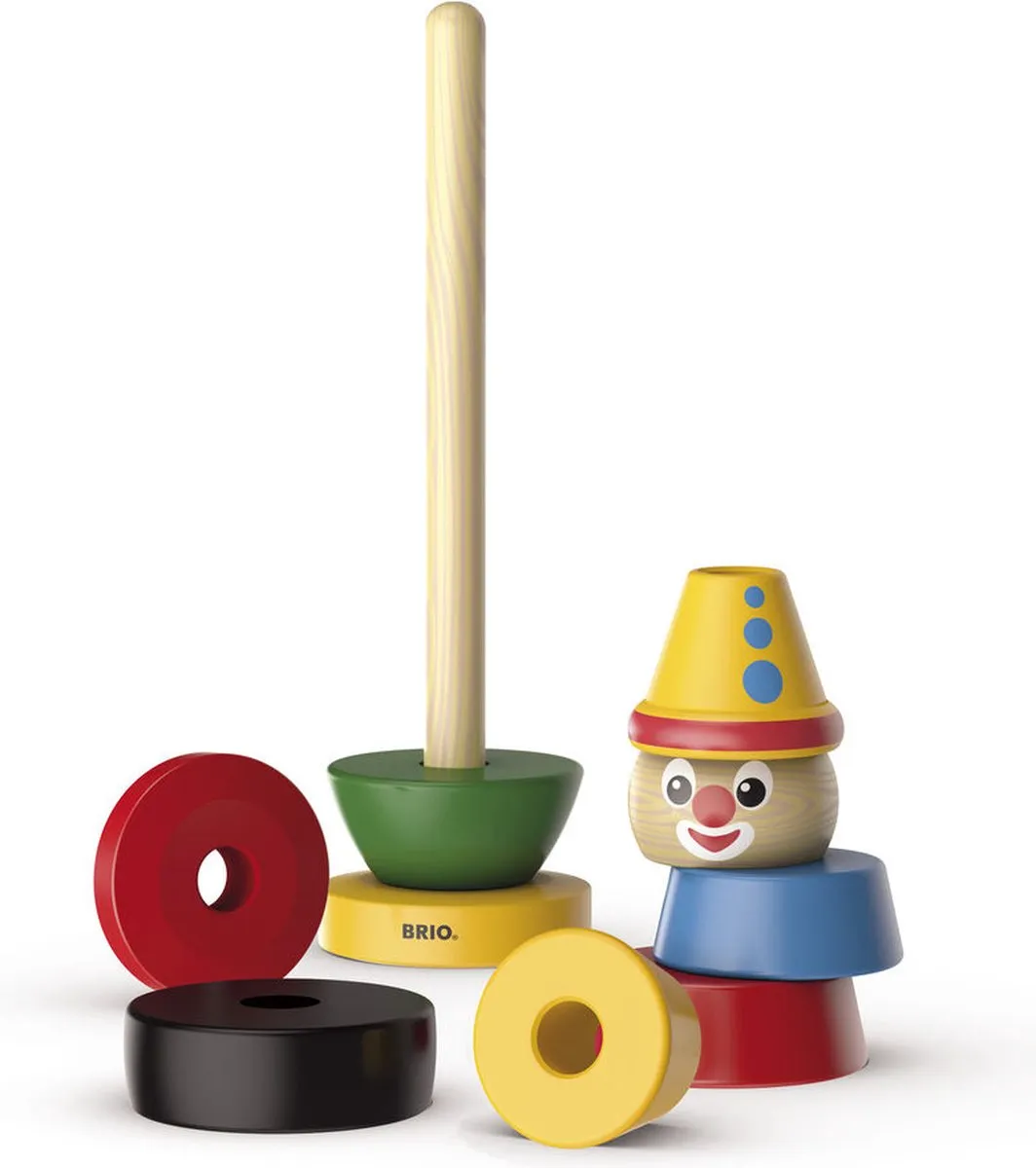 BRIO Stapelclown 30120 - 9 Stuks - Multicolor