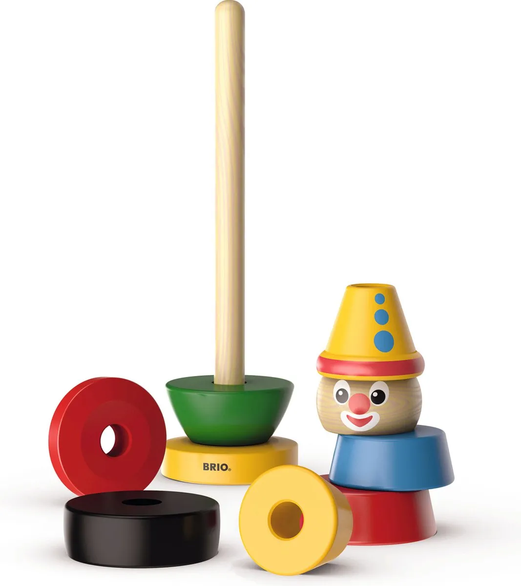 BRIO Stapelclown 30120 - 9 Stuks - Multicolor