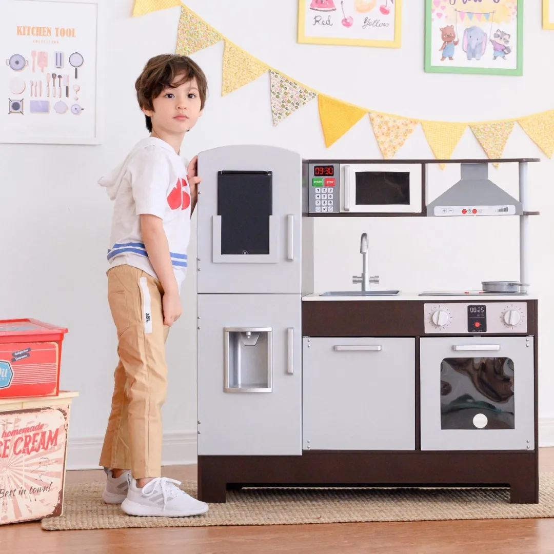 Teamson Kids Houten Speelkeuken Grijs/Bruin