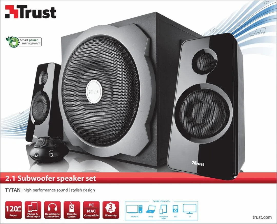 Trust Tytan 2.1 Speaker Set 120W - Zwart