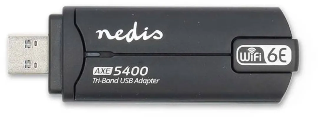 Nedis WSNWA5410BK Wi-Fi 6E Dongel - AX5400 - Zwart