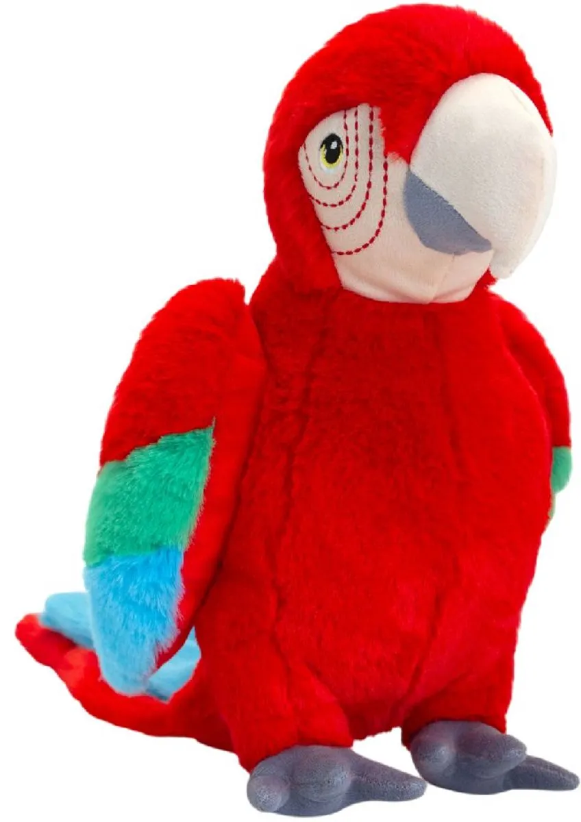 Keel Toys Papegaai Knuffel - 30 cm - Rood