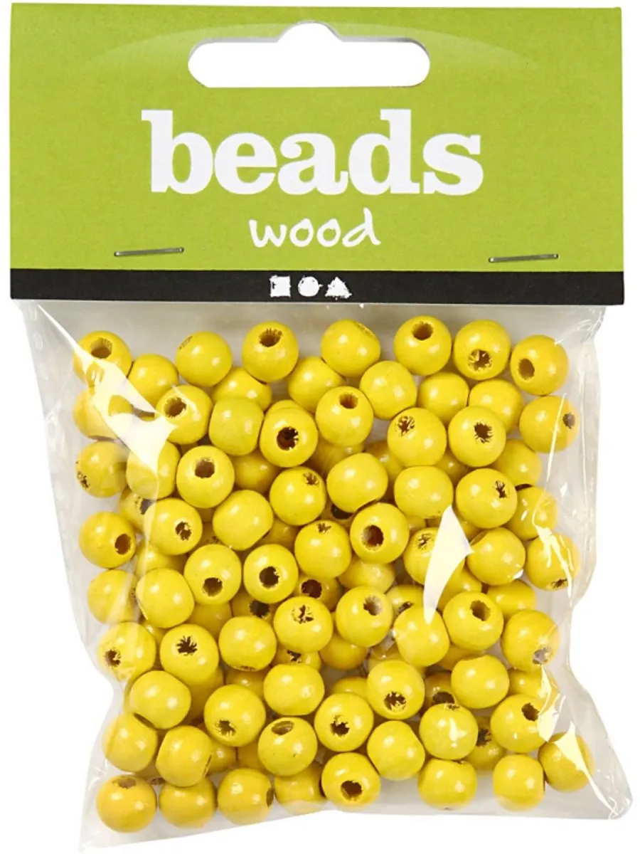 Creativ Company Houten Kralen 10mm - Geel - 70 Stuks