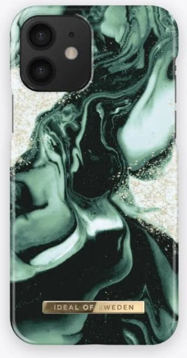 iDeal of Sweden iPhone 12 Pro Max Fashion Case - Golden Olive Marble - afbeelding 2 van 5