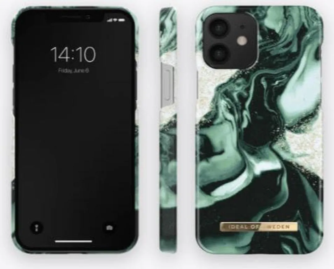iDeal of Sweden iPhone 12 Pro Max Fashion Case - Golden Olive Marble - afbeelding 3 van 5