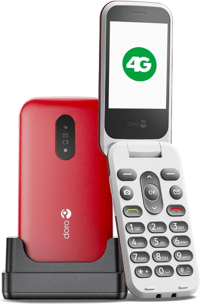Doro Klaptelefoon Senioren - Blauw/Wit - afbeelding 2 van 6
