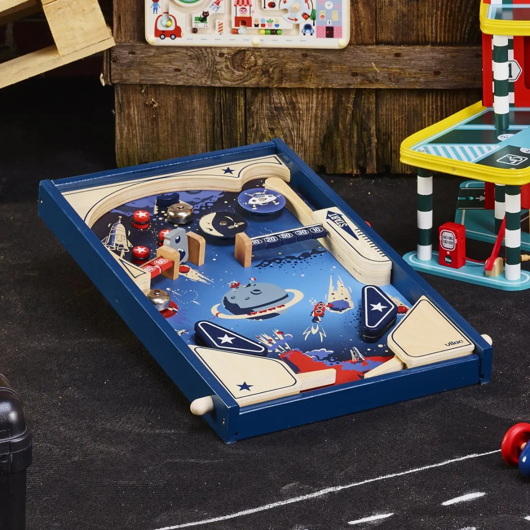 Vilac Flipperkast Hout Ruimte Thema - VI2378 - Multicolor