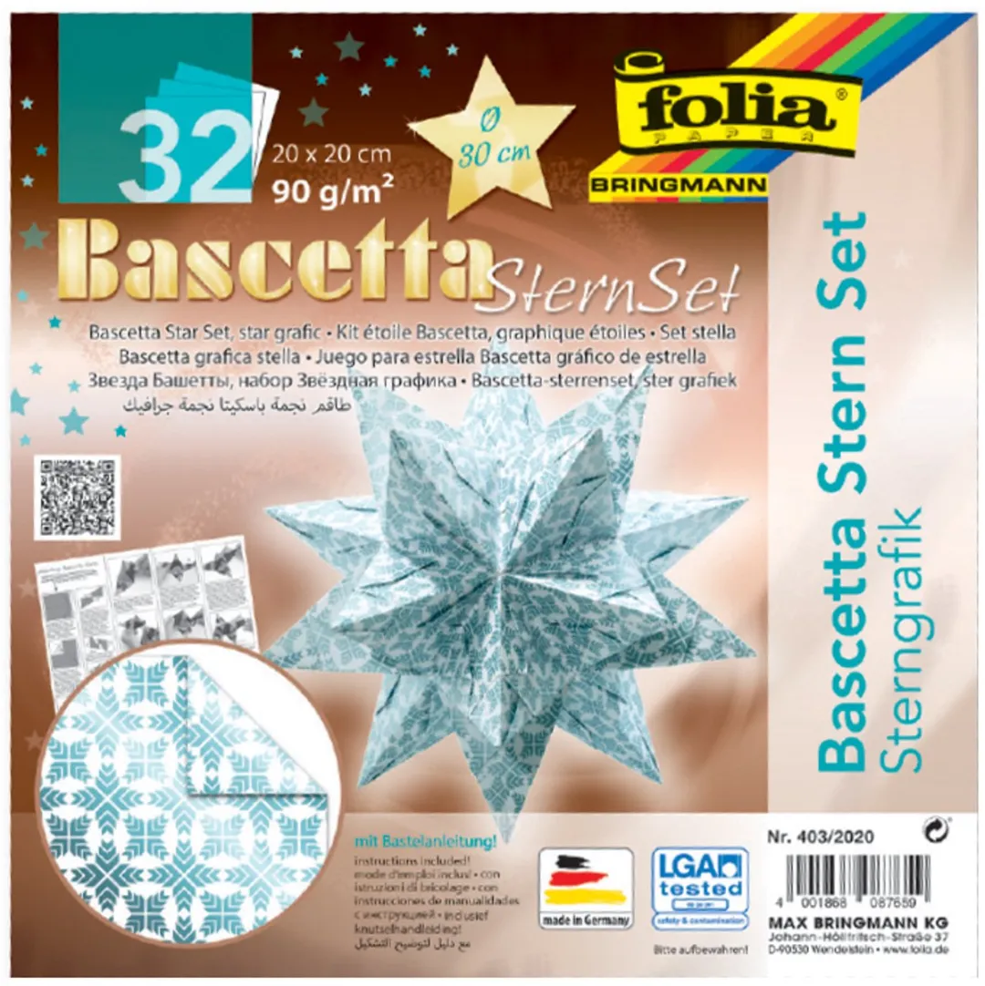 Folia Vouwbladen Bascetta-ster 200x200mm