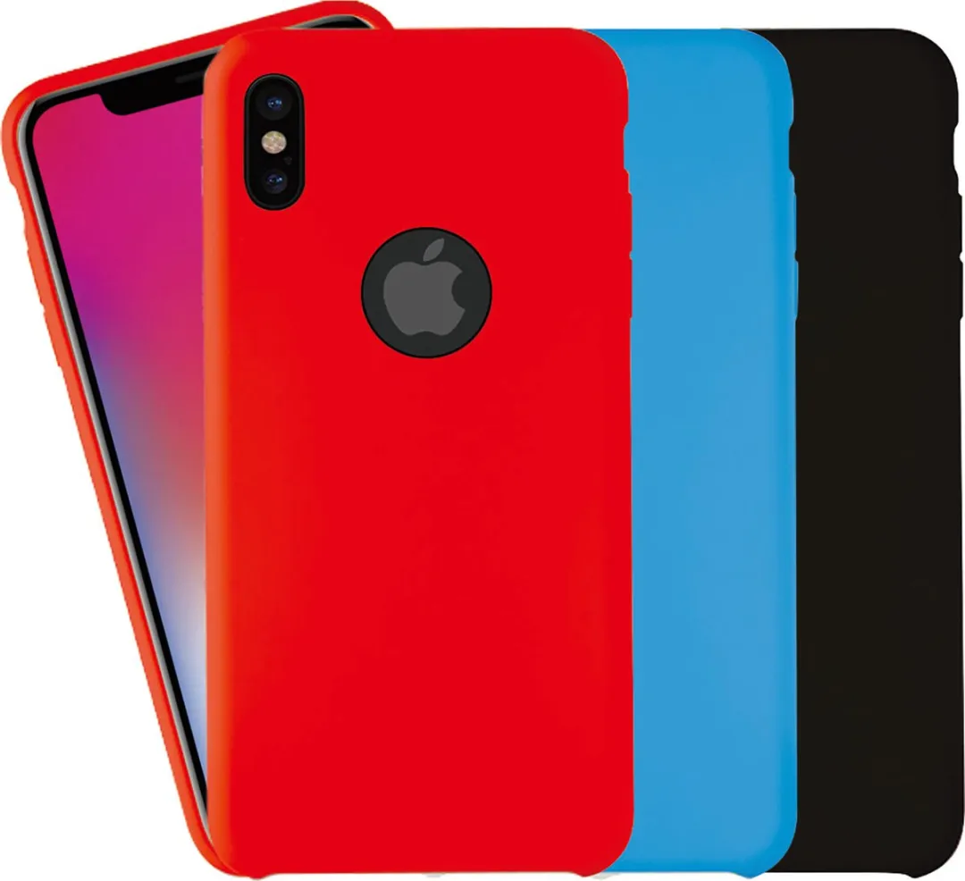 Azuri Rubber Hoesje iPhone X/Xs - Rood - afbeelding 6 van 6