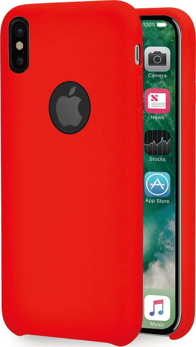 Azuri Rubber Hoesje iPhone X/Xs - Rood