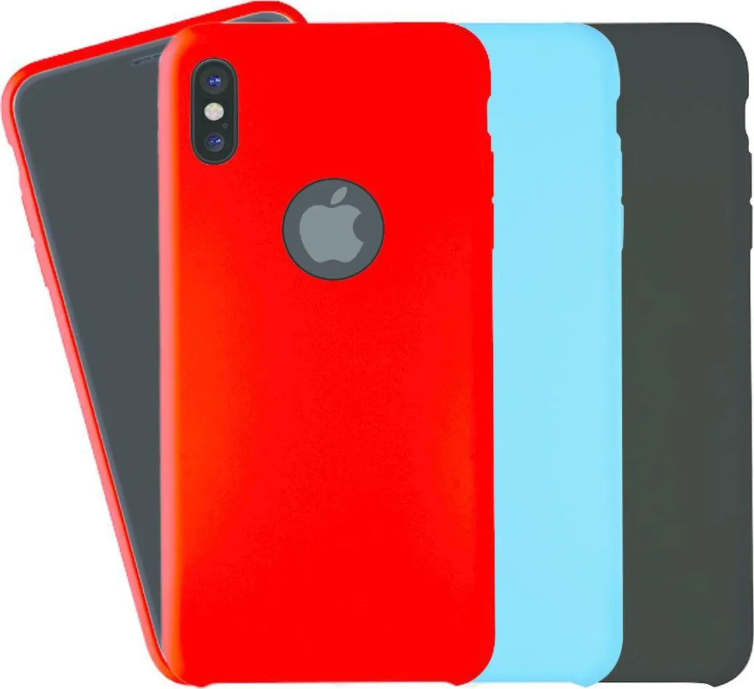 Azuri Rubber Hoesje iPhone X/Xs - Rood