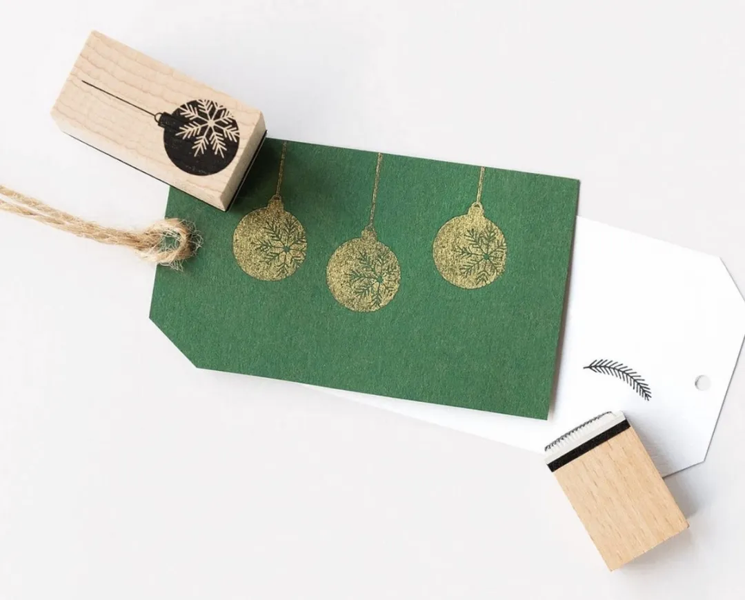 Folia Stempelset Kerstmis 31108 - 10 Stuks - Goud/Groen/Hout/Zwart