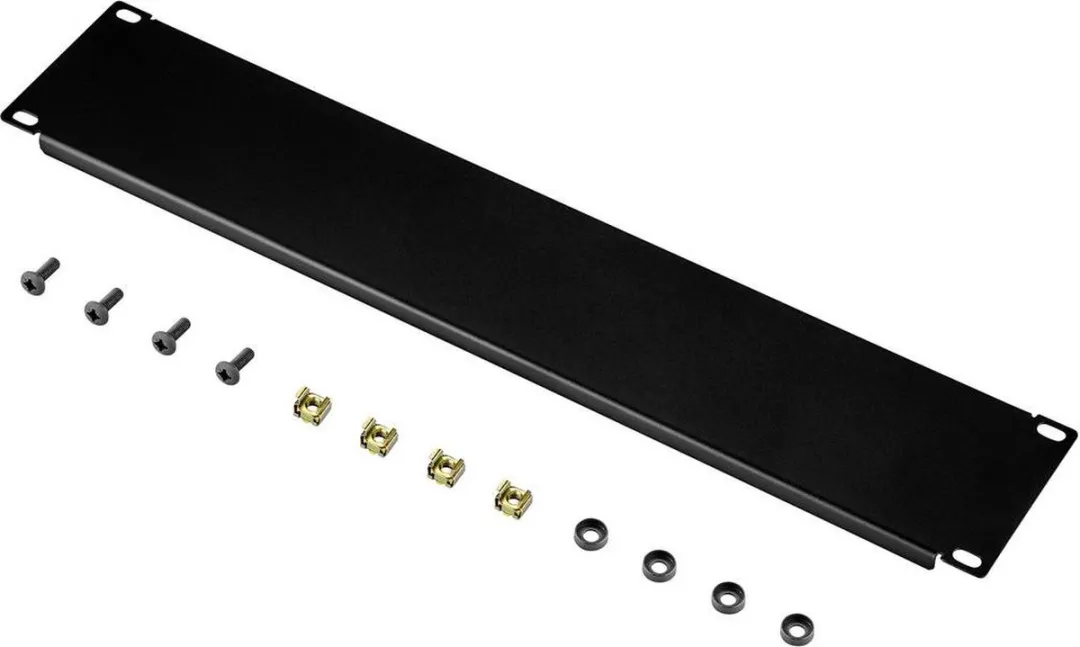 Renkforce RF-3429136 Patchkastafdekking 19" 2HE - Donkergrijs