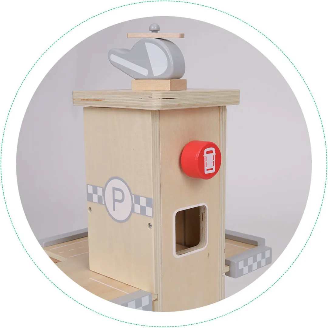 ECOTOYS Speelgoedgarage W04B047B - Hout - 43x29,5x44cm