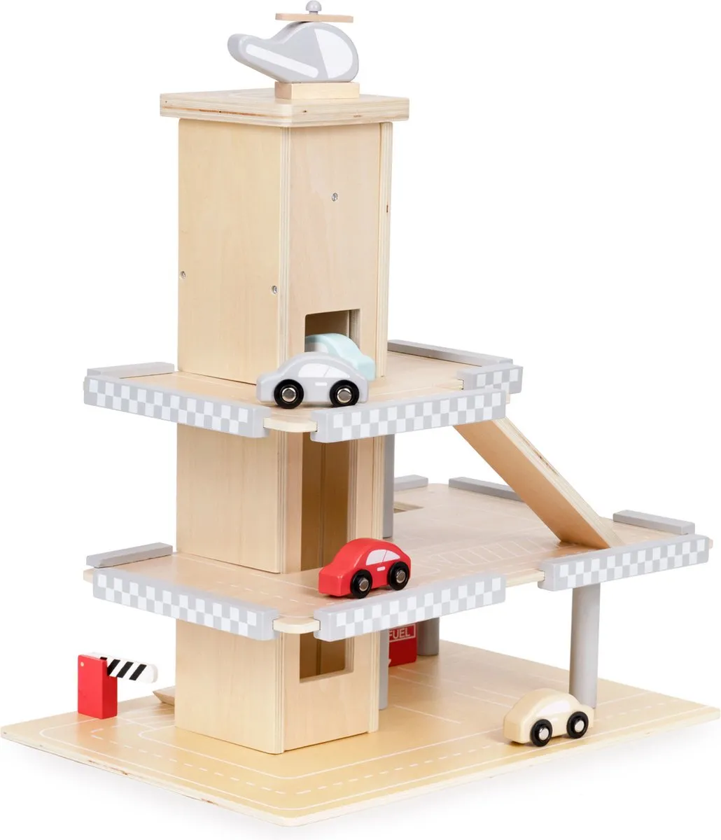 ECOTOYS Speelgoedgarage W04B047B - Hout - 43x29,5x44cm