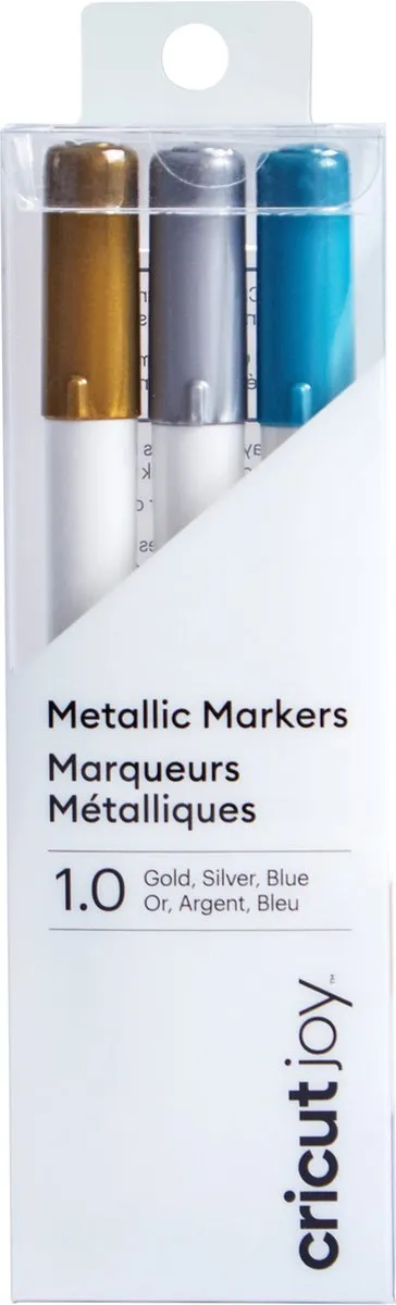 Cricut Joy Markers 1.0mm - Goud/Zilver/Blauw - 3 Stuks