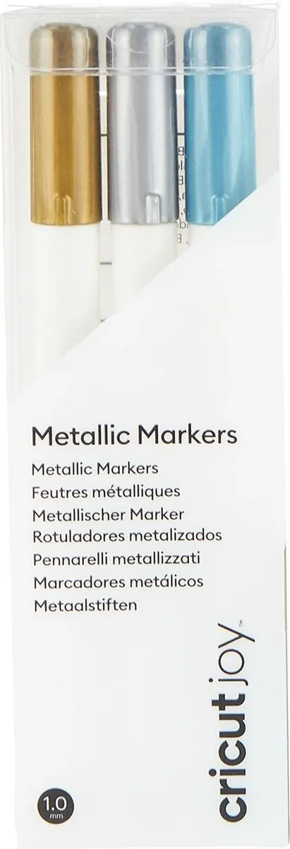 Cricut Joy Markers 1.0mm - Goud/Zilver/Blauw - 3 Stuks