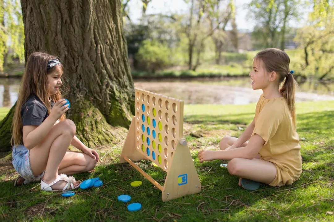 BS Toys 4 bij Elkaar XL Houten Buitenspel - Multicolour