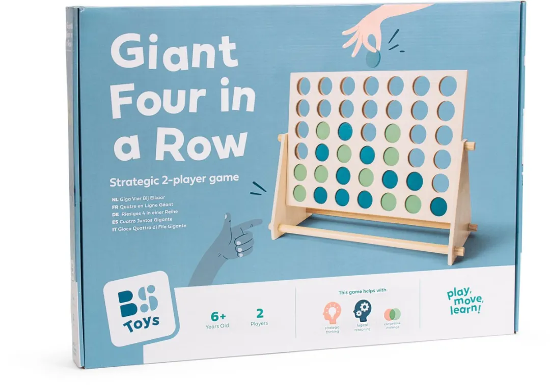 BS Toys 4 bij Elkaar XL Houten Buitenspel - Multicolour