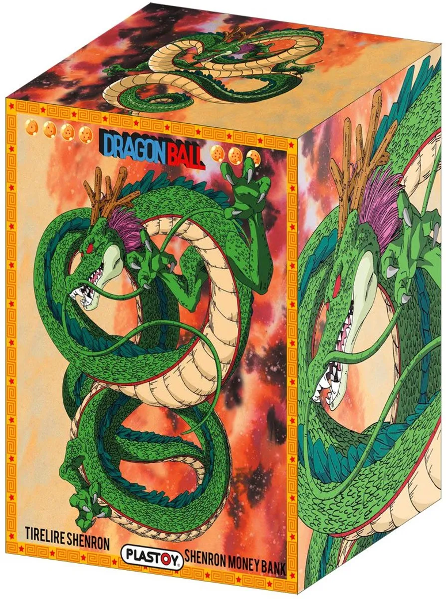 Plastoy Dragon Ball Money Box Shenron Collector 27cm - Groen/Oranje/Wit