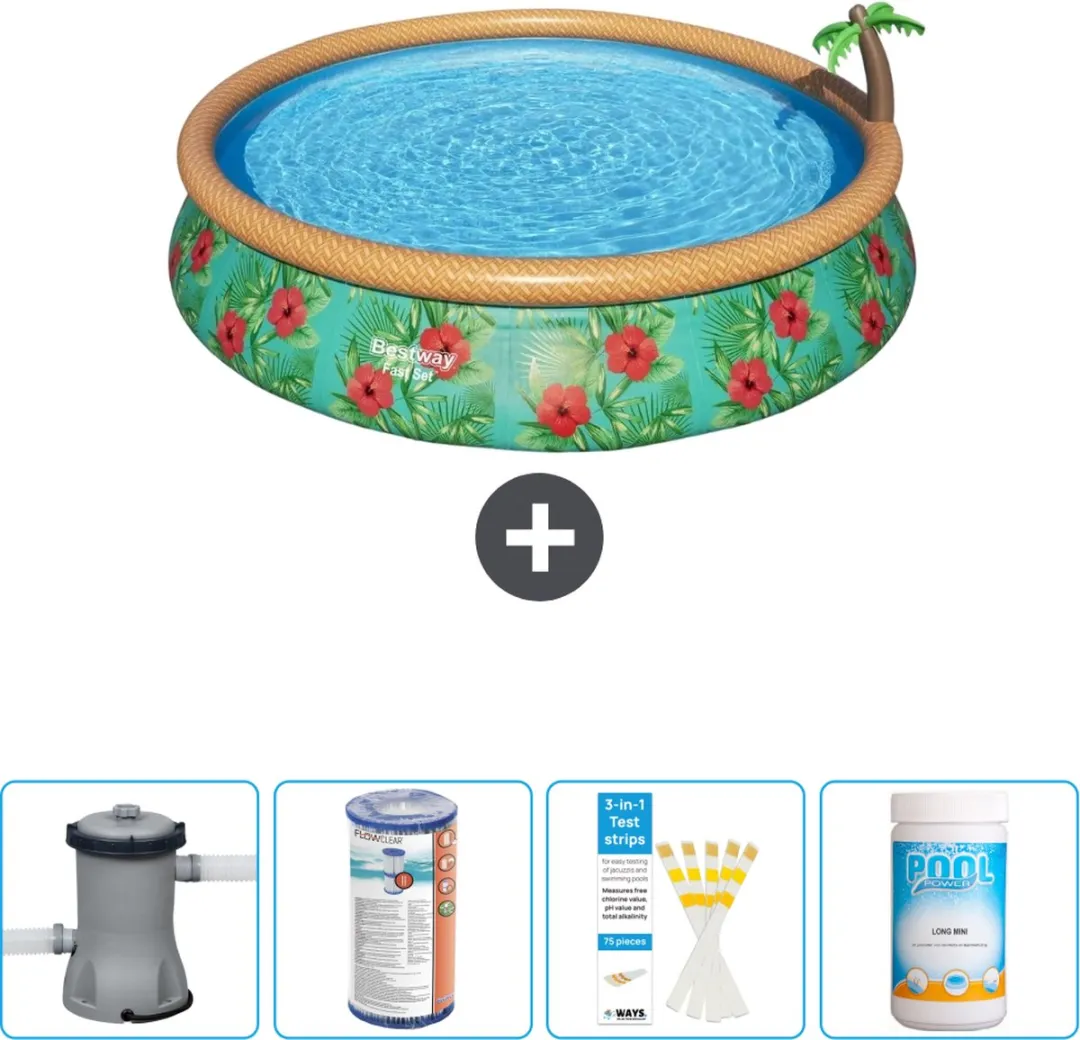Bestway Fast Set Zwembad Paradijsprint 457x84cm
