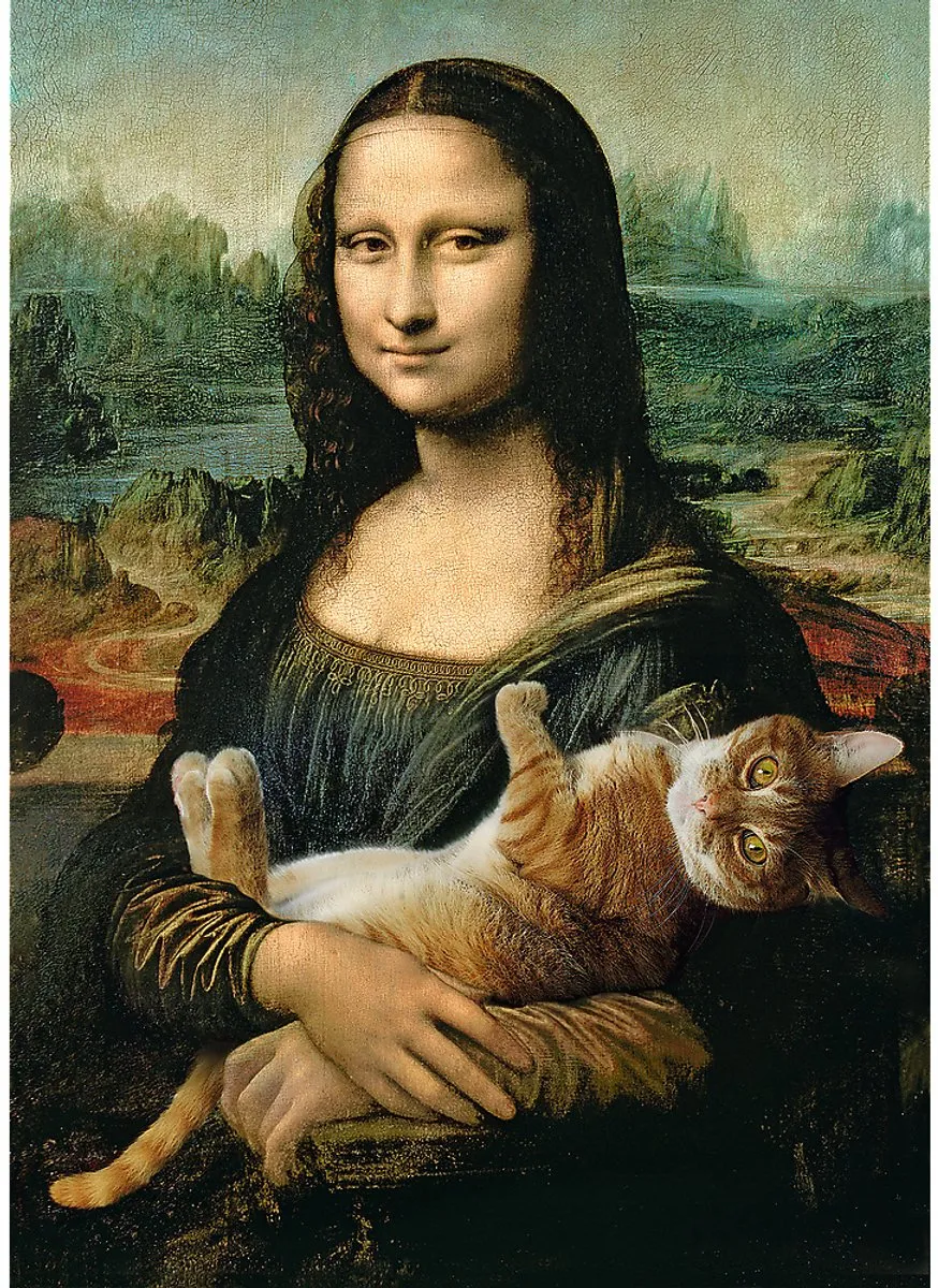 Trefl Mona Lisa met Kat Puzzel 500 Stukjes