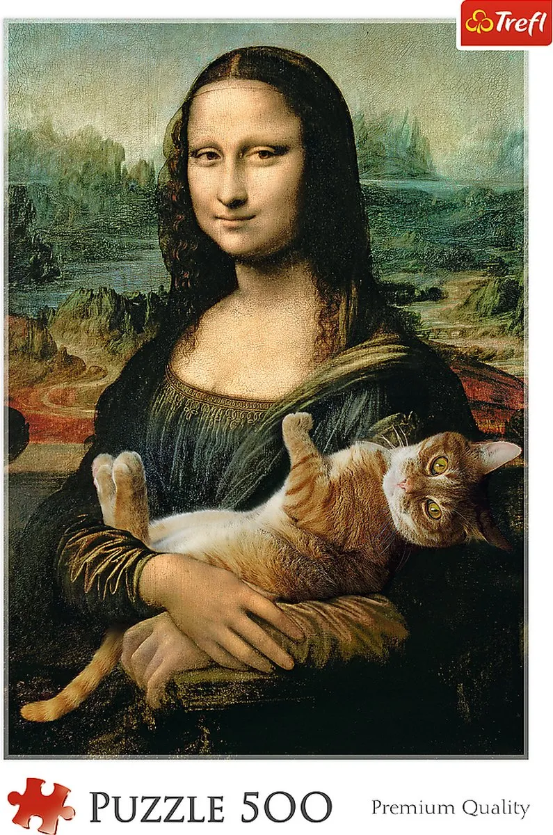 Trefl Mona Lisa met Kat Puzzel 500 Stukjes