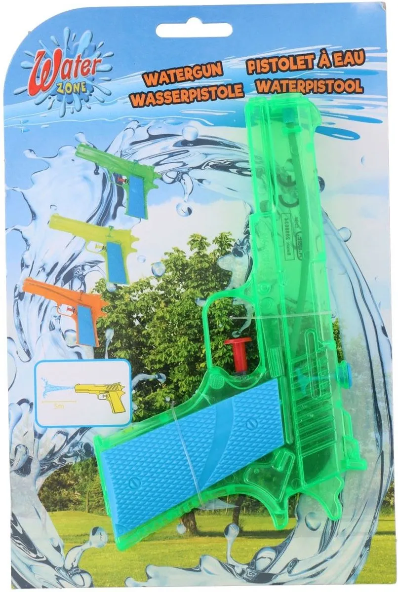 Eddy Toys Politie Waterpistool Groen 18cm