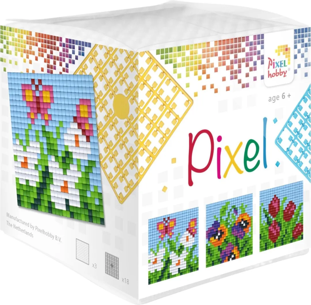 PixelHobby Kubus Thema Bloem/Paard/Voetballer - 3 Stuks