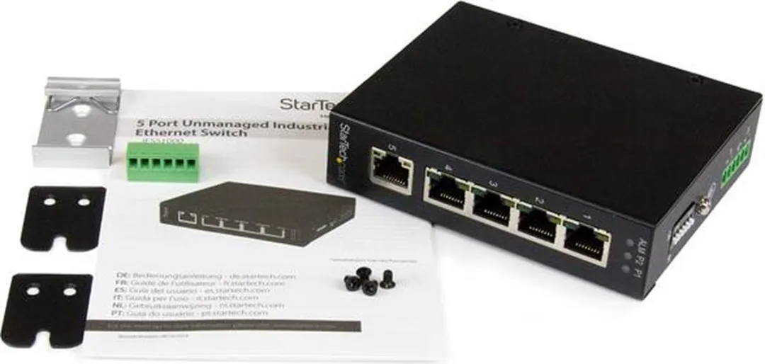 Startech IES51000 5-poorts Switch - Zwart