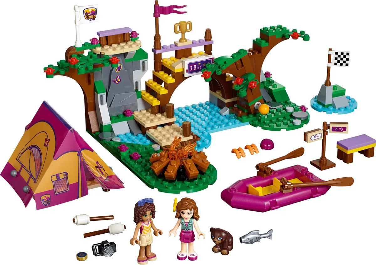 LEGO Friends Avonturenkamp Wildwatervaren 41121 - 320 Stukken - 2 Minifiguren