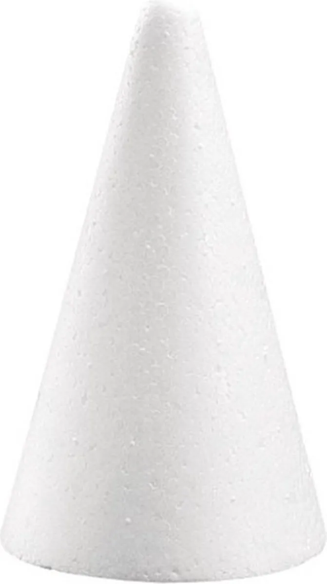 Rayher Piepschuim Kegel Wit 12cm