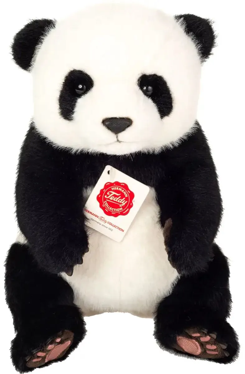 Hermann Teddy Knuffel Panda Zittend 28cm - Multicolor