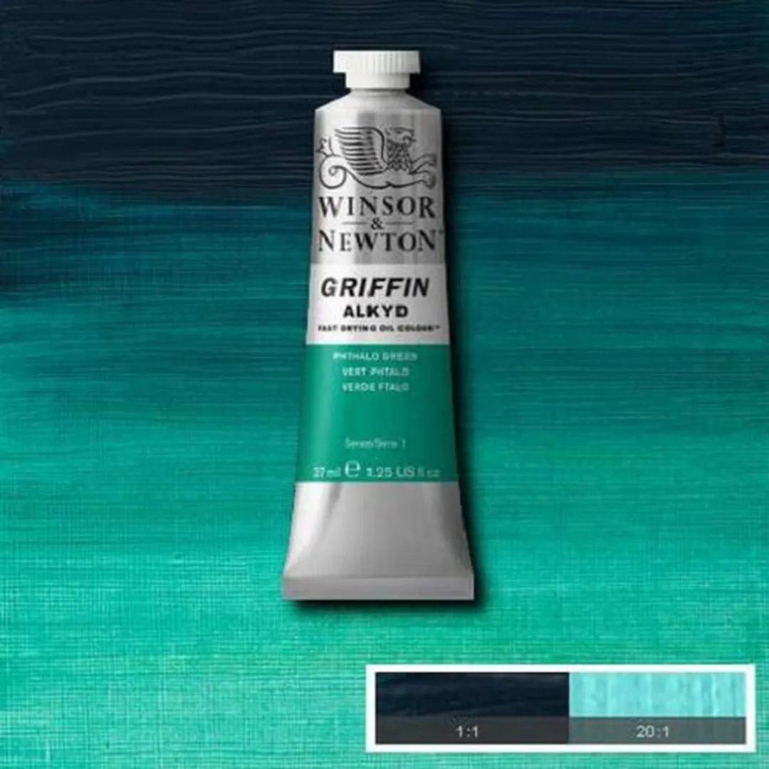 Winsor & Newton Griffin Alkyd Olieverf Phthalo Green Blue Shade 522