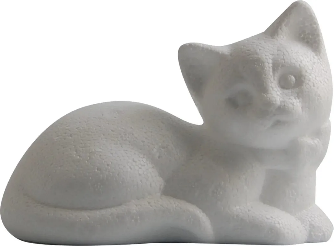 RAYHER Piepschuim Kat Liggend 14cm