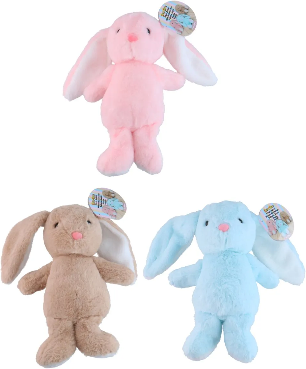 Eddy Toys Plush Bunny 25cm - Roze/Blauw/Bruin