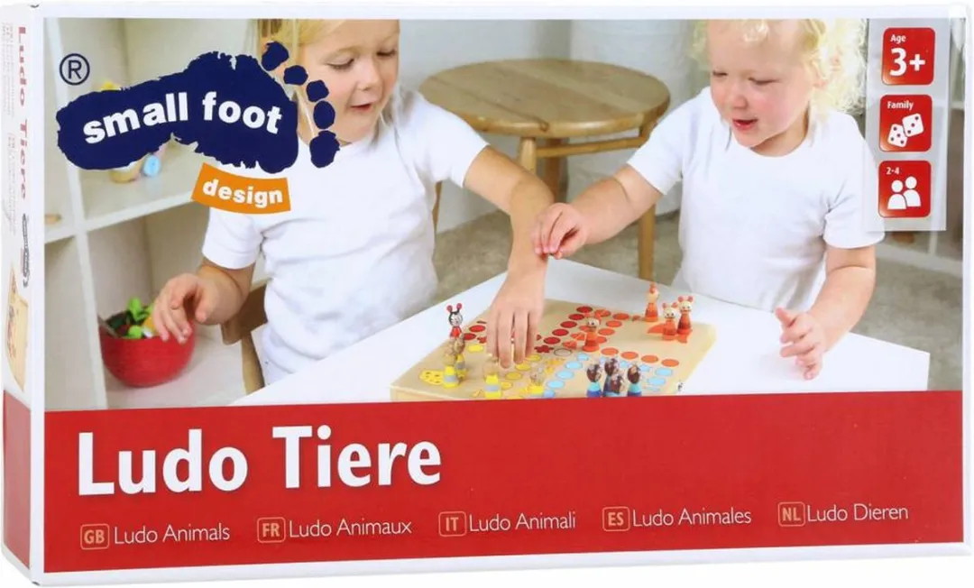 Small Foot Houten Ludo Dieren 7358 - 2-4 Spelers