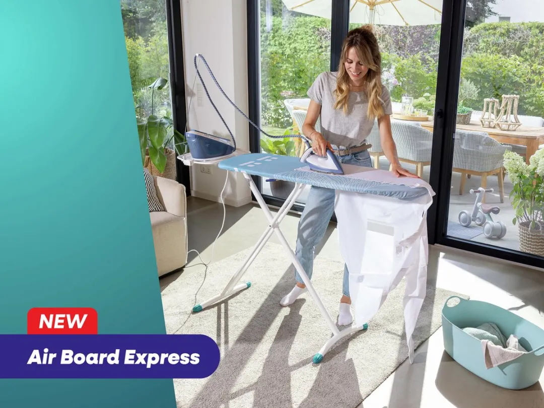 Leifheit Air Board Express L Solid Strijkplank 130x38cm - Turquoise - 76208