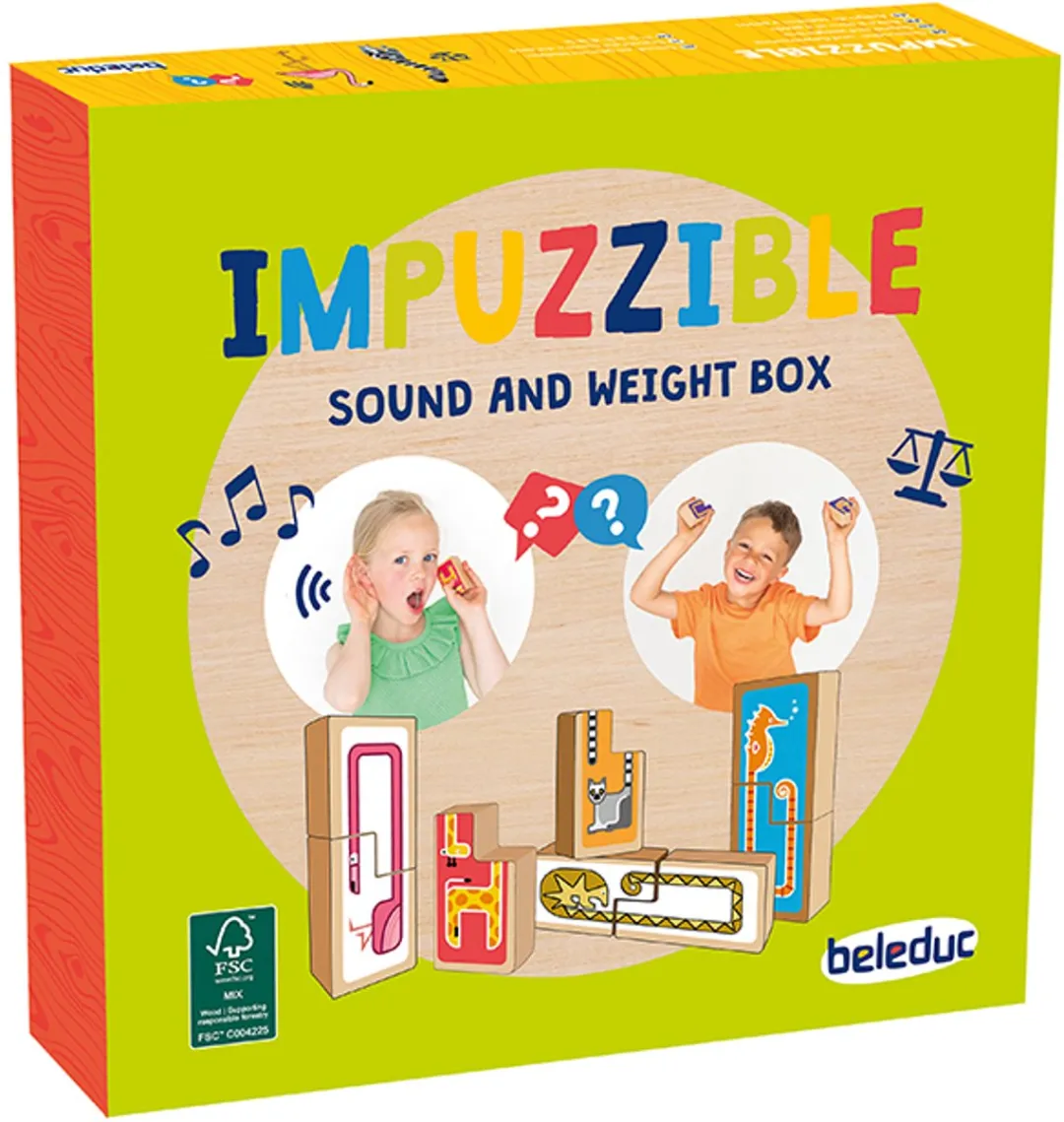 Beleduc Impuzzible Combipuzzel Gewicht & Geluid 20 Stuks