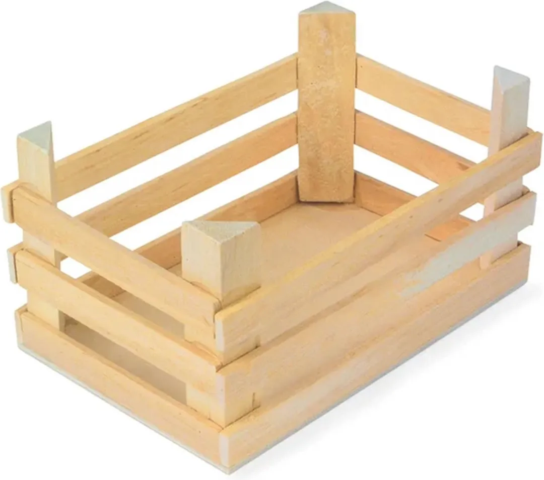 Small Foot Houten Kratjes Set van 3 - 18x12x9,5cm - Multicolor