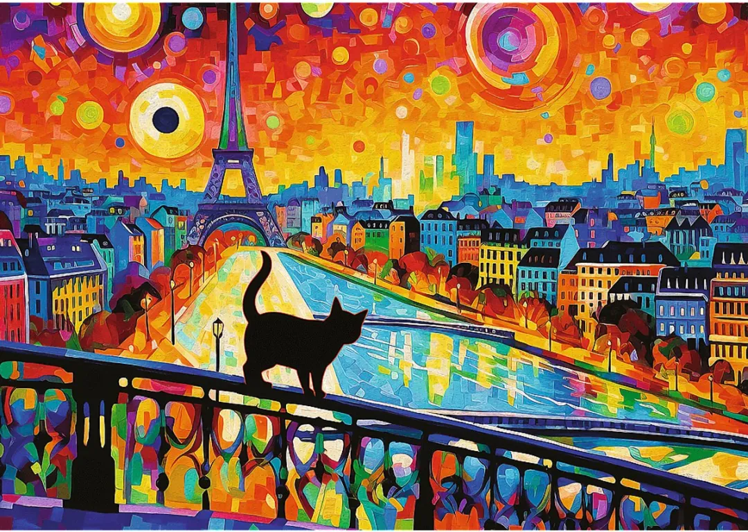 Trefl Legpuzzel Cat in Paris 1000 Stuks - Multicolor
