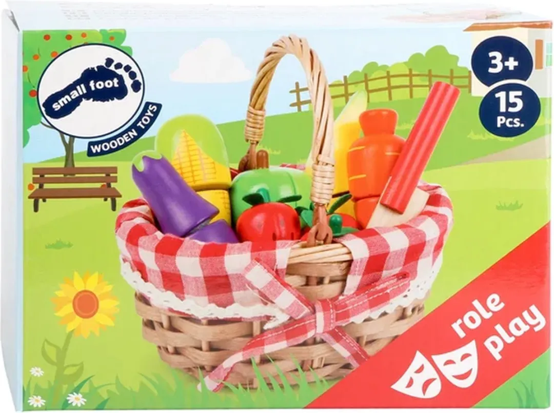 Small Foot Houten Picknickmand met Snijfruit - 15-delig - Rood - afbeelding 5 van 6