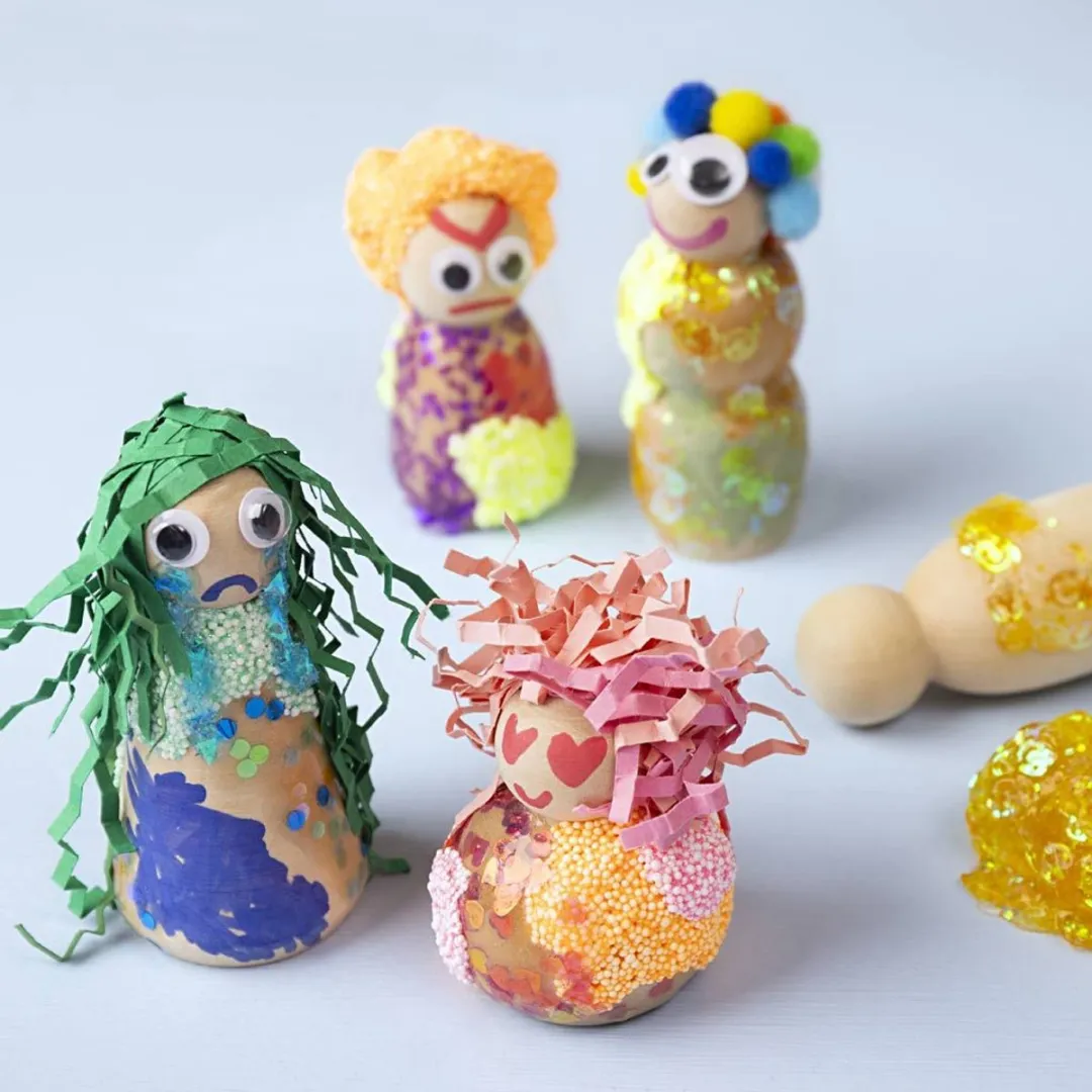 Creativ Company Houten Figuur - 90 Stuks Multicolor