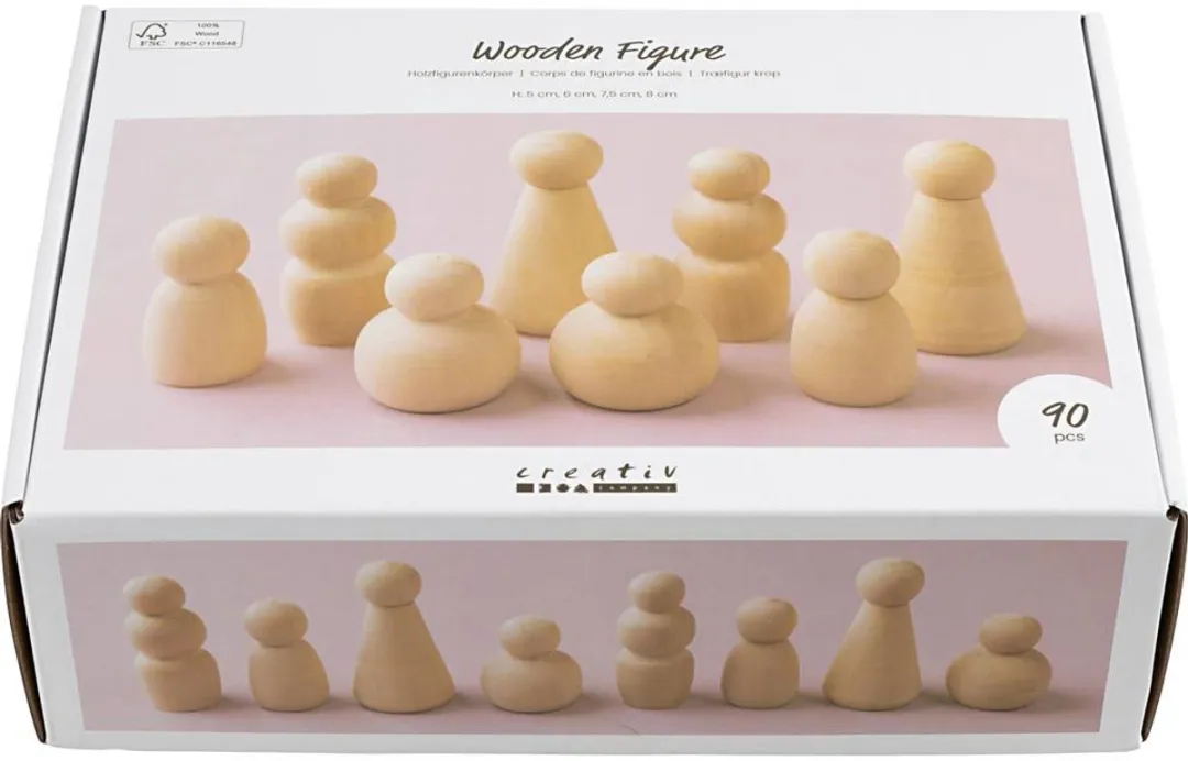 Creativ Company Houten Figuur - 90 Stuks Multicolor